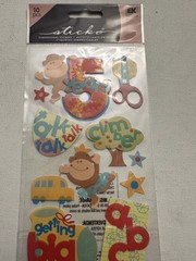 EK Success Scrapbook Stickers 5 years old Animals