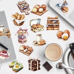 50 Pcs PET Transparent Baking Stickers, Waterproof Vinyl Bakery-Themed Decals…