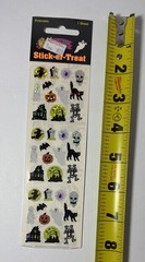 90s Sandylion Halloween Stick-er-Treat Prismatic Stickers Witch Ghost Spooky Vtg