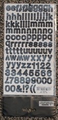 New Paper Studio alphabet scrapbook stickers Black DOT 2 sheets