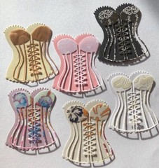 CORSET/BUSTIER Die-Cuts(6pc)2-1/4″x 2-3/4″Lingerie•Wedding•Stripper •Dancer•Bras