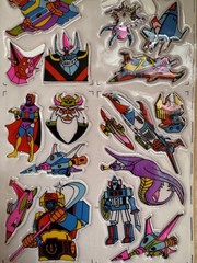 Vintage 80s Puffy Stickers Space Robots Aliens Spaceship Anime Transformers