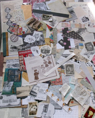 30 Piece Junk Journal sticker Ephemera Vintage Paper FANCY CUTS STAMPS WORDS