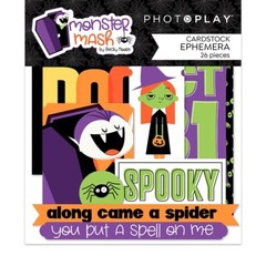 PhotoPlay Paper MONSTER MASH Cardstock Ephemera Die Cuts 26 pcs Halloween