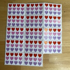 SmileMakers Pink Heart Red Heart Purple Heart Minis Mod 3×2” Tear Off Sets Read