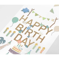 MIDORI sticker PCM tight birthday animal pattern 82514006