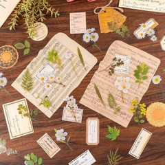 320Pcs Flower Stickers, Cute Vintage Floral Sticker for Kids, Clear Wildflower S
