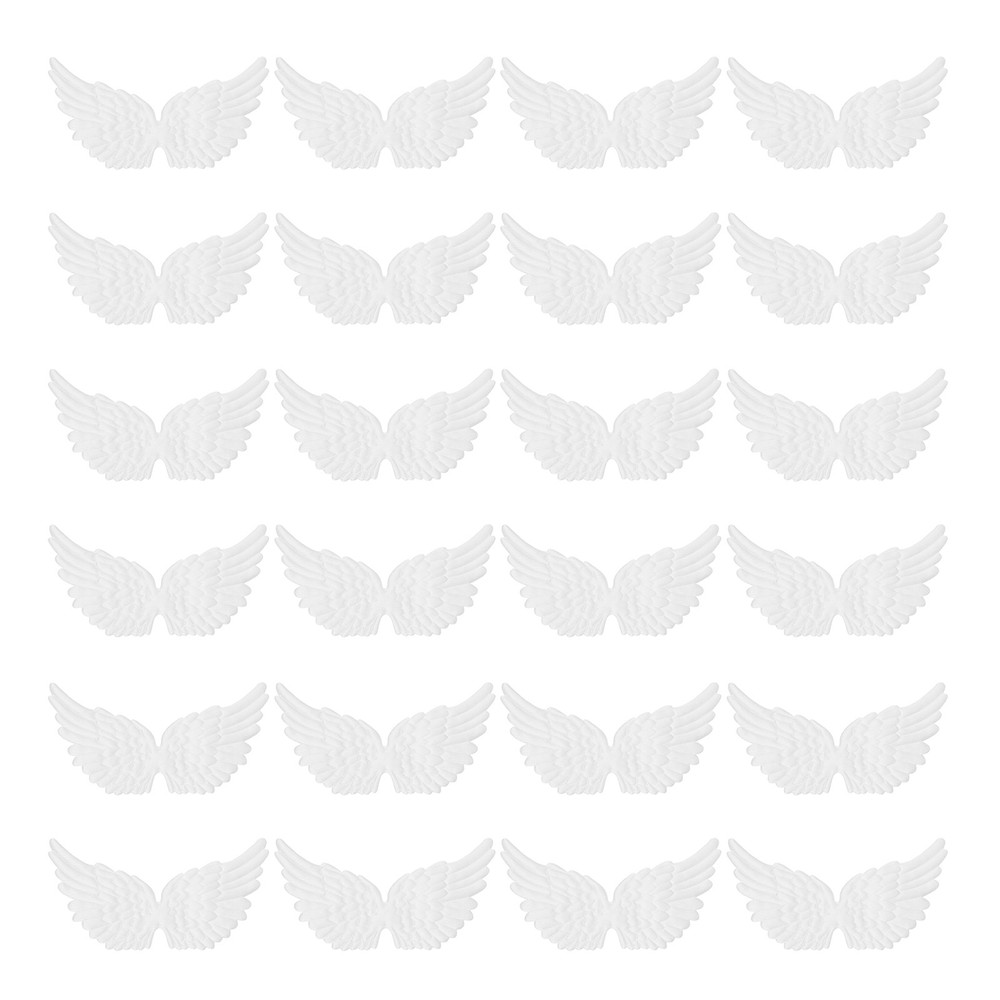 24Pcs Angel Wings for Crafts, White Angel Wings Wings(5.3 Inch)