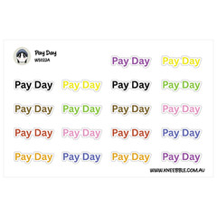 Pay Day Planner Stickers – Money Budgeting Labels