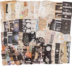 Knaid Vintage Scrapbook Supplies Pack (200 Pieces) for Witchy Junk Journal Bulle