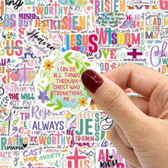 100Pcs Bible Verse Floral Stickers for Scrapbooking and Journals