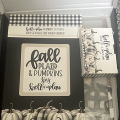 kellofaplan Fall Plaid & Pumpkins Planner Stickers Box Set (New in box)