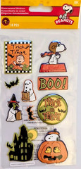 PEANUTS Charlie Brown Snoopy Halloween Trick Treat Great Pumpkin Boo Sticker