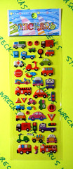 Micro Cars Trucks & Construction Vehicles Puffy Stickers Pack