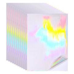 12x8in Holographic Laminate Sheets 12Pcs Sticker Paper Holographic Plain