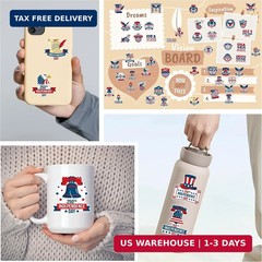 American 250 Stickers Party Favors, 50 Pcs Patriotic Sticker Decals for USA 250t