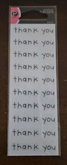 Pebbles Inc. Duplicate Rub-Ons ~ Black ~ thank you ~ Scrapbooking Crafts