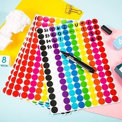Round Dot Stickers 3/4 Inch 2800 Pack Multicolor Circle Coding Labels for
