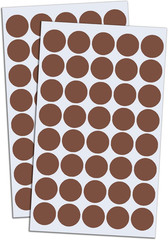 2000 Pack, 3/4″ Round Dot Stickers Circle Labels – Brown