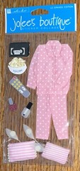 RARE Jolees Pajama Party Sleepover Movies Popcorn Nail Polish Scrapbook Stickers