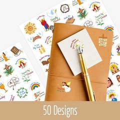 1000 PCS Bible Verse Stickers – Clear Inspirational Decals for Scrapbooking