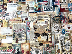 250pcs AMERICA 250 USA JUNK JOURNAL-SCRAPBOOK KIT W/JOURNAL – AUTHENTIC EPHEMERA
