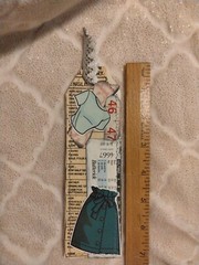 Handmade Zippered Pouch Full Of Vintage Sewing Tags, Charms, Vintage And Modern.