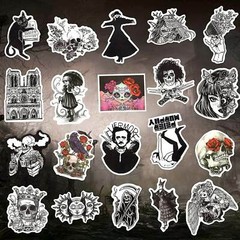 300PCS Gothic Stickers Pack cool for Teens, Vinyl Punk Gothic Stickers