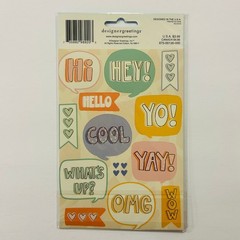 RETRO VINTAGE STICKERS Y2K Greetings Messages Scrapbook Words NEW FACTORY SEALED