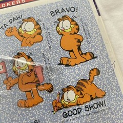 5 Vintage Garfield Ambassador Sticker sheets open package 1978