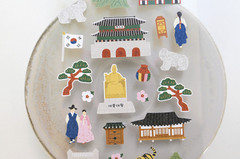 Aesthetic Seoul City Stickers for Journaling Diary Deco Korean Stationery