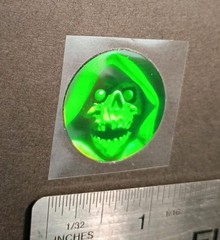 Vintage Stickers 3D Holographic Grim Reaper Sticker Polaroid VERY RARE HTF