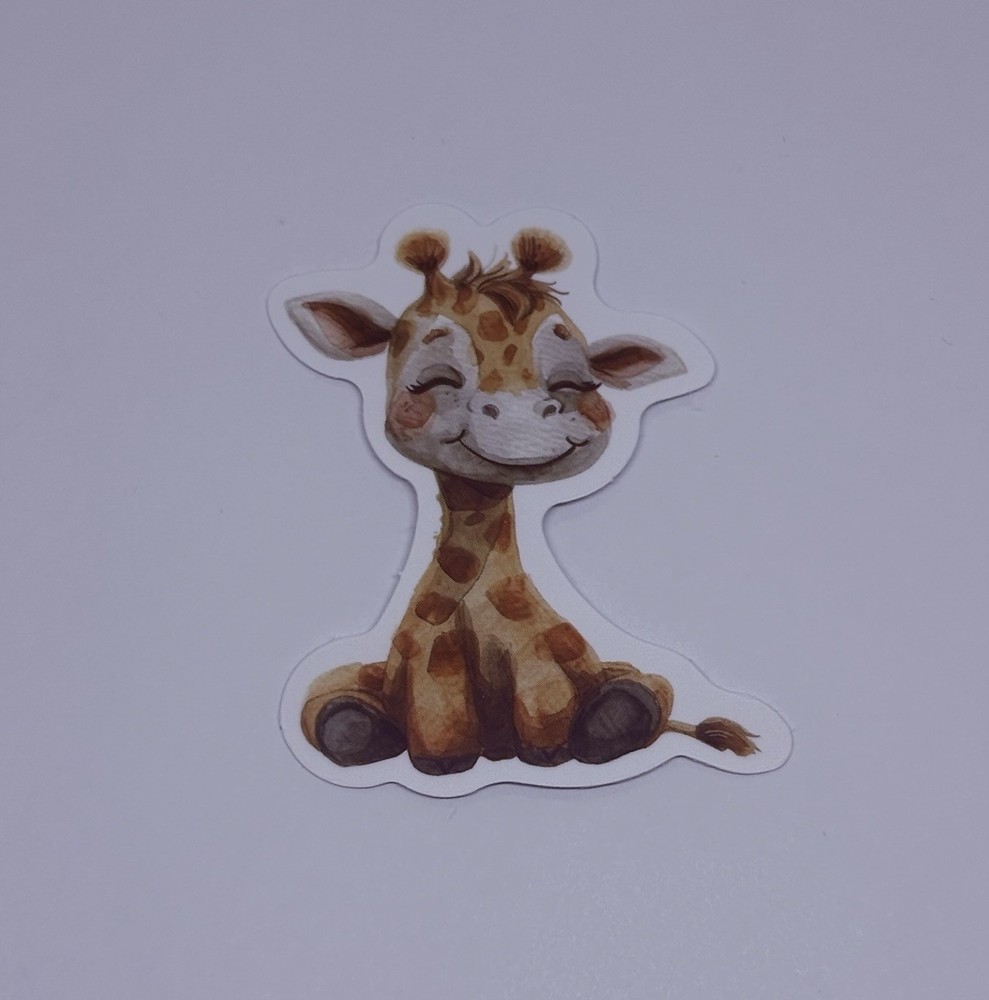 Cute Baby Giraffe Animal Sticker Vinyl Decal Journal Wall Fun Art Decor Tc9