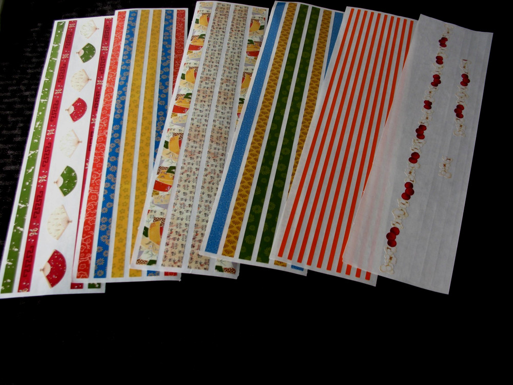Seven Gr Length Stickers Lines, Asian Myabi, Lines, Creative Memories.