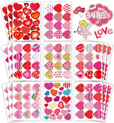 Heart Stickers for Kids, Valentines Day Colorful Heart Stickers Valentine’S Day