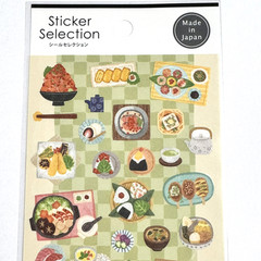 Japanese Food Sticker Sheet Made in Japan Cute Illustration New