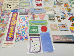 Large Scrapbook Lot Word Phrase Birthday Holiday Embellishment Craft Over 1.5lbs