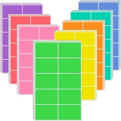 240 PCS Colored Labels Stickers 3 x 2 Inch Rectangular Moving Labels 8 Colors La