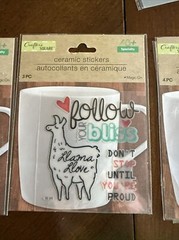 Crafters Square Ceramic 3 Stickers Lot
