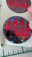 Vintage Stickers Skull Ninja Poison Prism Silver Red POGS Slammers Lot Of 8