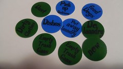 Pre Cut One Inch Bottle Cap Images! CHORES JOBS DUTIES with Free Shipping