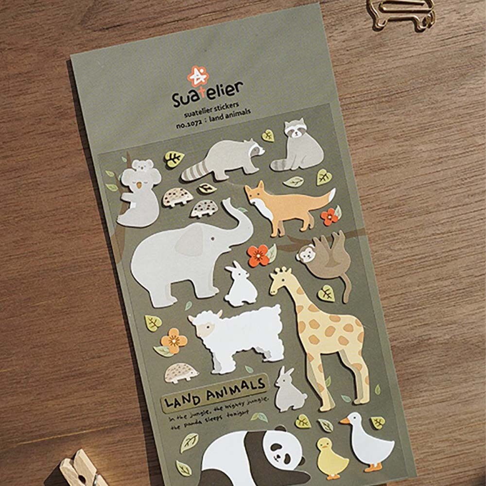LAND ANIMALS – Adorable scrapbooking sticker