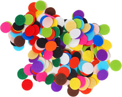Mixed Color Assortment Felt Circle Stickers (1 Inch – 100Pc)