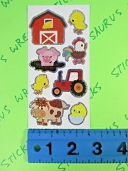 On The Farm Animals Style 1 Prismatic Sticker Mod Barn Tractor Baby Chicks