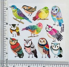 Violette Stickers Colorful Owls & Birds Crafts Planner Supply Scrapbook