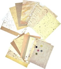 Textured Scrapbook Paper Mesh Fabric – Junk Journal Supplies Assorted Set 51 She