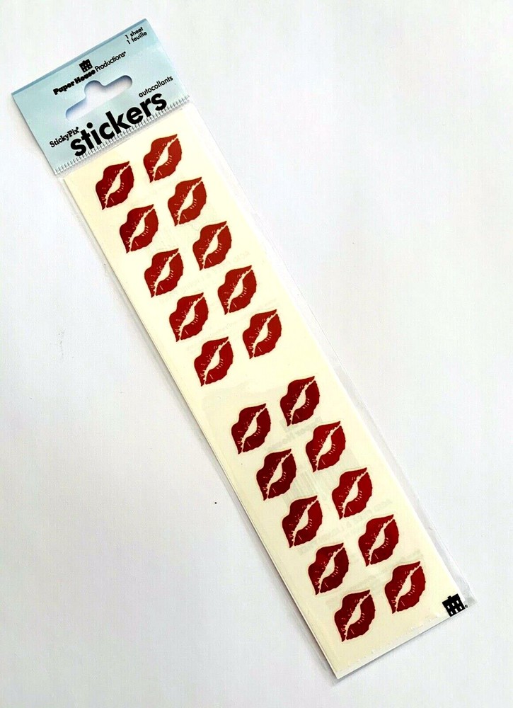 Kiss Lips Stickers Papercraft Planner Supply Valentine»s Day Love Envelope Seal