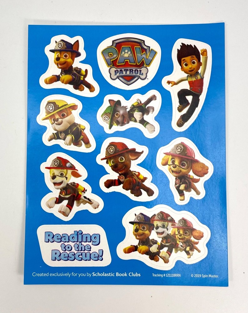 PAW PATROL Exclusive Scholastic Book Club Sticker Sheet 2019