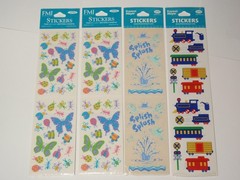 Lot 15 Packs Frances Meyer Stickers: Bug, Train, Splashes, Lunch, Money…SEALED