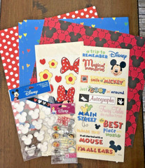 Cute Lot MICKEY MINNIE MOUSE Scrapbook Stickers,Paper, Princess Paper Clips+++